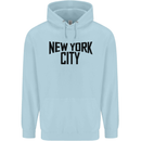 New York City as Worn by John Lennon Childrens Kids Hoodie Light Blue