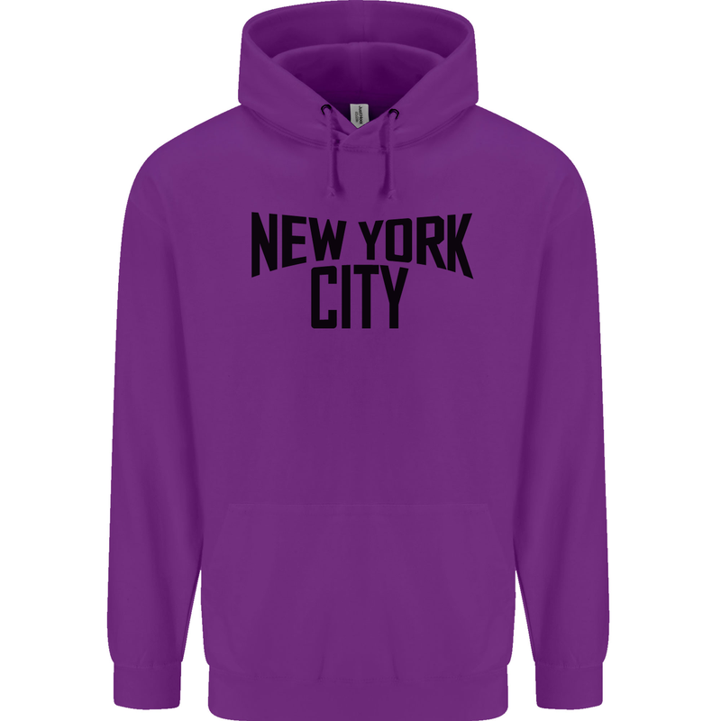New York City as Worn by John Lennon Childrens Kids Hoodie Purple