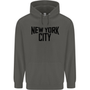 New York City as Worn by John Lennon Childrens Kids Hoodie Storm Grey