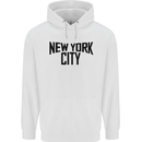 New York City as Worn by John Lennon Childrens Kids Hoodie White