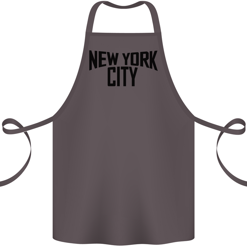 New York City as Worn by John Lennon Cotton Apron 100% Organic Dark Grey