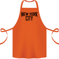 New York City as Worn by John Lennon Cotton Apron 100% Organic Orange