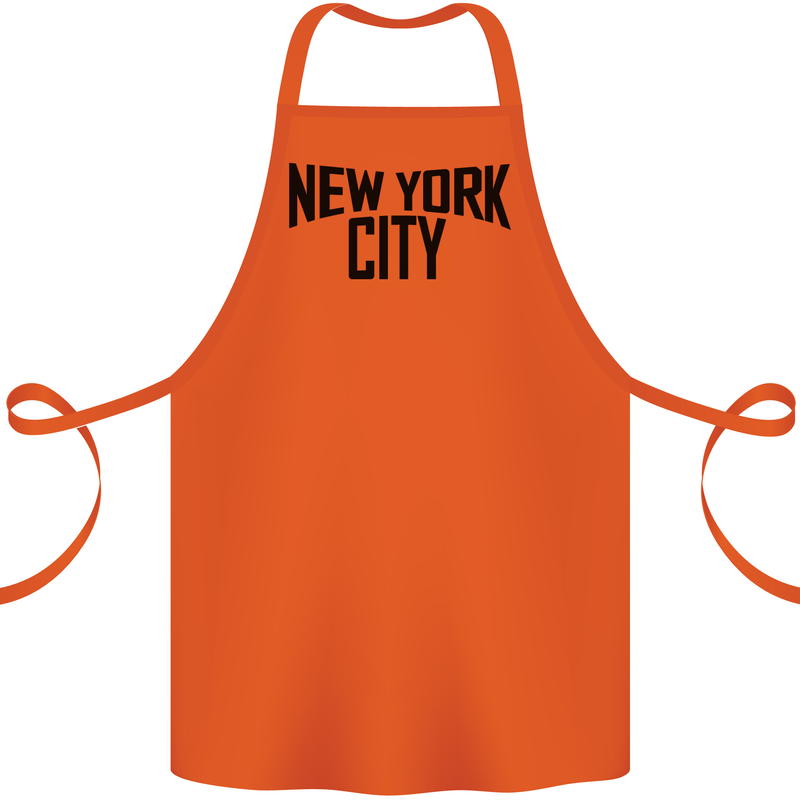 New York City as Worn by John Lennon Cotton Apron 100% Organic Orange