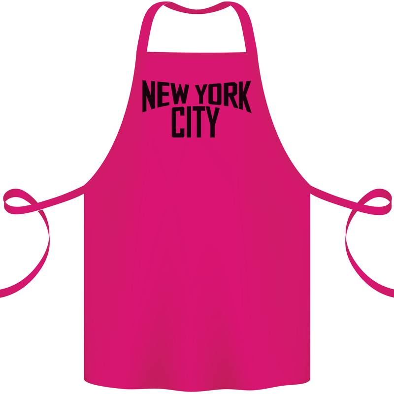 New York City as Worn by John Lennon Cotton Apron 100% Organic Pink