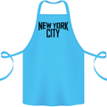 New York City as Worn by John Lennon Cotton Apron 100% Organic Turquoise