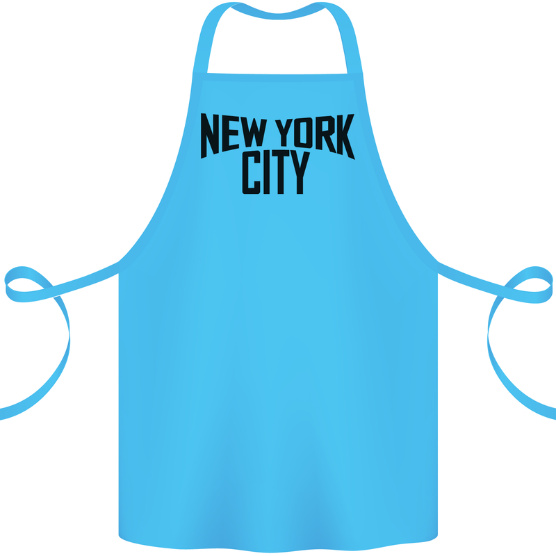New York City as Worn by John Lennon Cotton Apron 100% Organic Turquoise