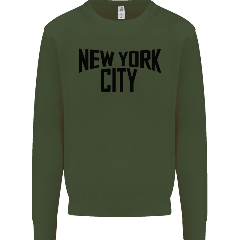 New York City as Worn by John Lennon Kids Sweatshirt Jumper Forest Green
