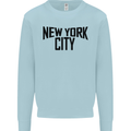 New York City as Worn by John Lennon Kids Sweatshirt Jumper Light Blue