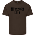 New York City as Worn by John Lennon Kids T-Shirt Childrens Chocolate