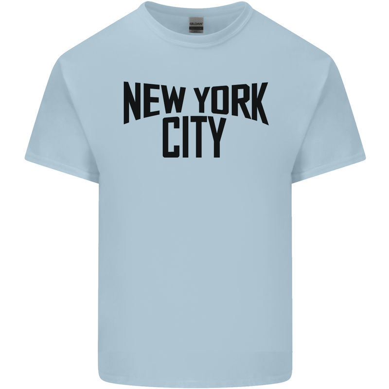 New York City as Worn by John Lennon Kids T-Shirt Childrens Light Blue