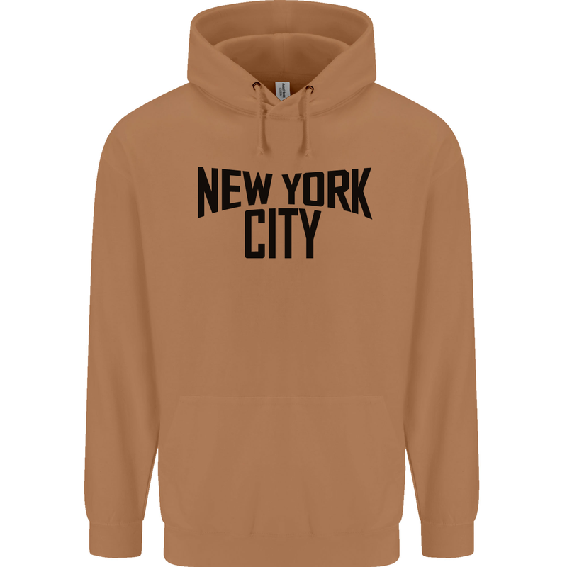 New York City as Worn by John Lennon Mens 80% Cotton Hoodie Caramel Latte