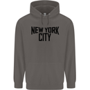 New York City as Worn by John Lennon Mens 80% Cotton Hoodie Charcoal