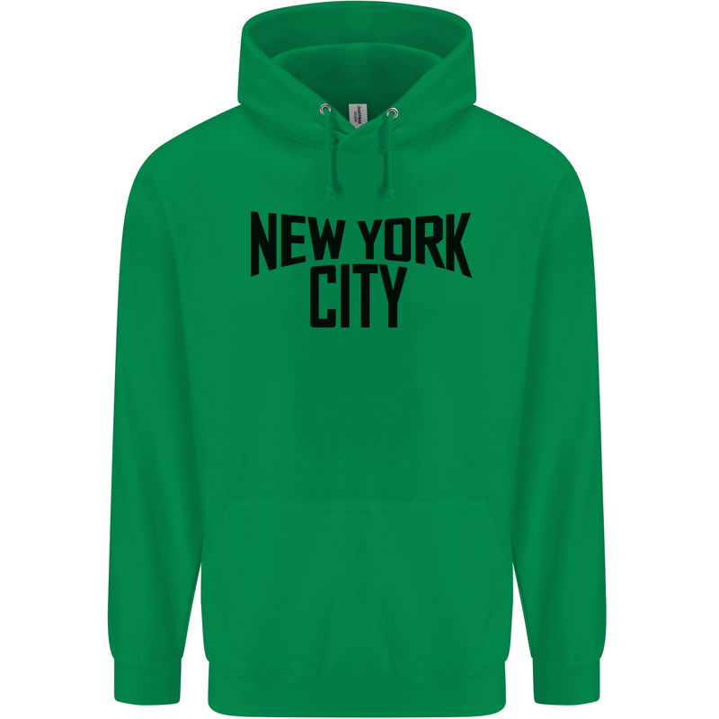 New York City as Worn by John Lennon Mens 80% Cotton Hoodie Irish Green