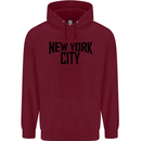 New York City as Worn by John Lennon Mens 80% Cotton Hoodie Maroon