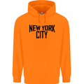 New York City as Worn by John Lennon Mens 80% Cotton Hoodie Orange
