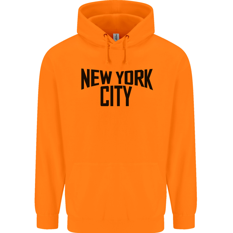 New York City as Worn by John Lennon Mens 80% Cotton Hoodie Orange