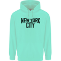 New York City as Worn by John Lennon Mens 80% Cotton Hoodie Peppermint