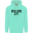 New York City as Worn by John Lennon Mens 80% Cotton Hoodie Peppermint