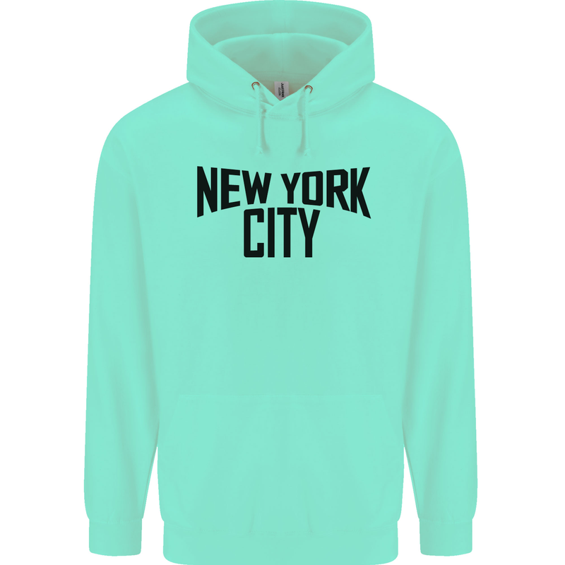 New York City as Worn by John Lennon Mens 80% Cotton Hoodie Peppermint