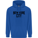 New York City as Worn by John Lennon Mens 80% Cotton Hoodie Royal Blue