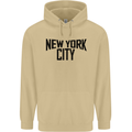 New York City as Worn by John Lennon Mens 80% Cotton Hoodie Sand
