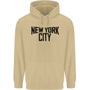 New York City as Worn by John Lennon Mens 80% Cotton Hoodie Sand