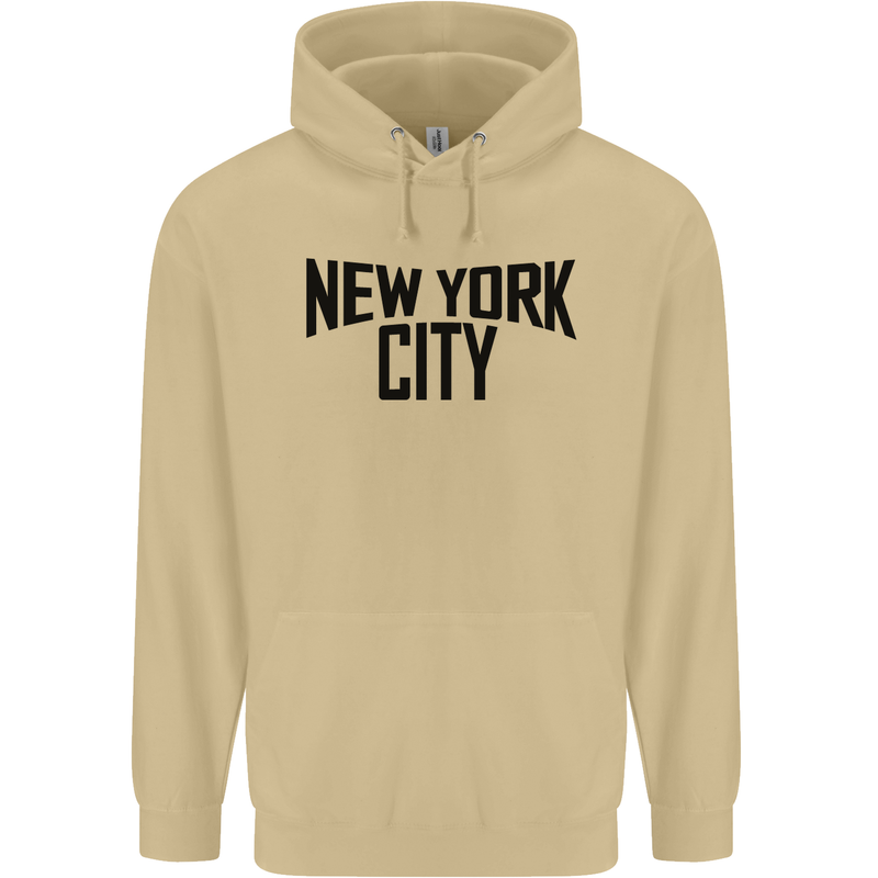 New York City as Worn by John Lennon Mens 80% Cotton Hoodie Sand