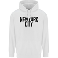 New York City as Worn by John Lennon Mens 80% Cotton Hoodie White