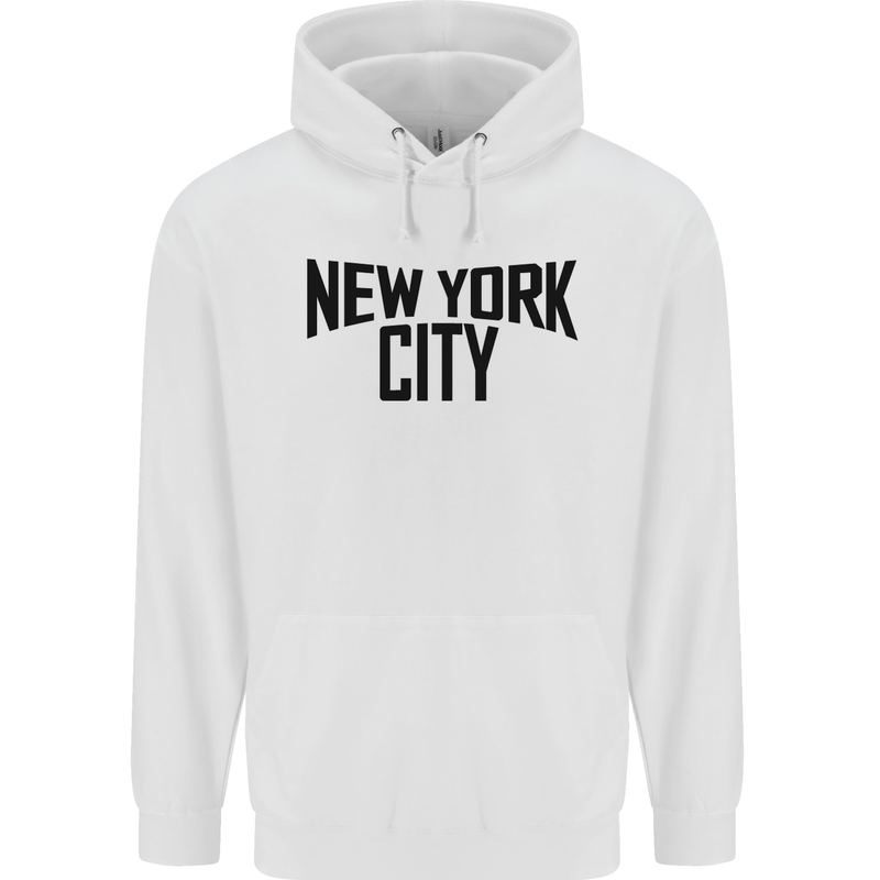 New York City as Worn by John Lennon Mens 80% Cotton Hoodie White