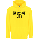 New York City as Worn by John Lennon Mens 80% Cotton Hoodie Yellow