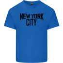 New York City as Worn by John Lennon Mens Cotton T-Shirt Tee Top Royal Blue
