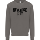 New York City as Worn by John Lennon Mens Sweatshirt Jumper Charcoal
