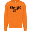 New York City as Worn by John Lennon Mens Sweatshirt Jumper Orange