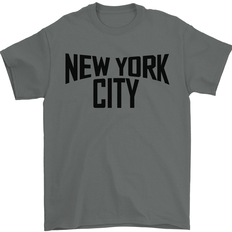 New York City as Worn by John Lennon Mens T-Shirt Cotton Gildan Charcoal