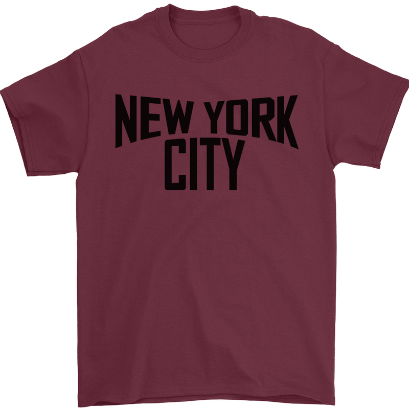 New York City as Worn by John Lennon Mens T-Shirt Cotton Gildan Maroon