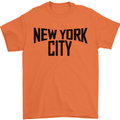 New York City as Worn by John Lennon Mens T-Shirt Cotton Gildan Orange