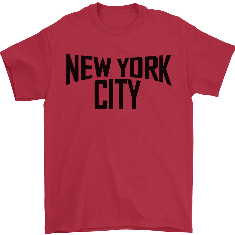 New York City as Worn by John Lennon Mens T-Shirt Cotton Gildan Red
