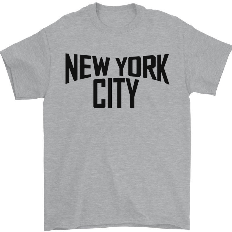 New York City as Worn by John Lennon Mens T-Shirt Cotton Gildan Sports Grey