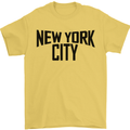 New York City as Worn by John Lennon Mens T-Shirt Cotton Gildan Yellow