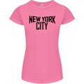 New York City as Worn by John Lennon Womens Petite Cut T-Shirt Azalea