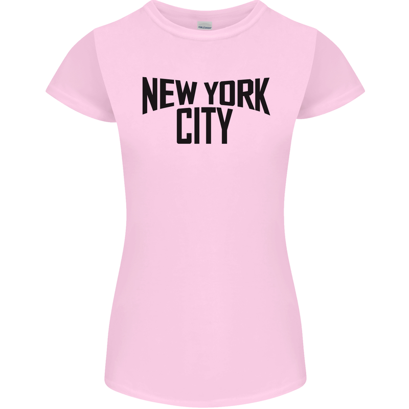 New York City as Worn by John Lennon Womens Petite Cut T-Shirt Light Pink