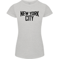 New York City as Worn by John Lennon Womens Petite Cut T-Shirt Sports Grey