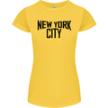 New York City as Worn by John Lennon Womens Petite Cut T-Shirt Yellow