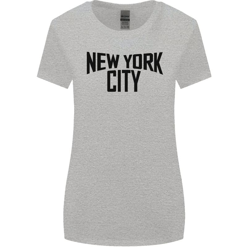 New York City as Worn by John Lennon Womens Wider Cut T-Shirt Sports Grey