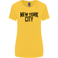 New York City as Worn by John Lennon Womens Wider Cut T-Shirt Yellow