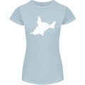 Newborn Baby Christening New Birth Mum Dad Womens Petite Cut T-Shirt Light Blue