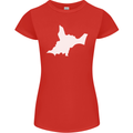 Newborn Baby Christening New Birth Mum Dad Womens Petite Cut T-Shirt Red