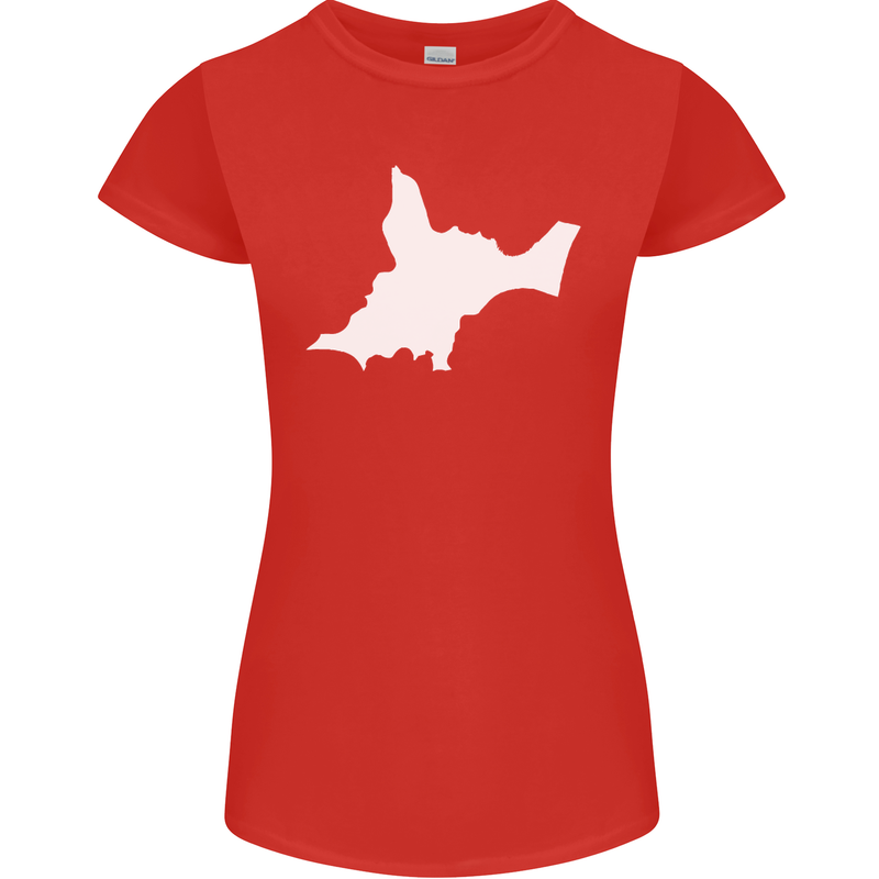 Newborn Baby Christening New Birth Mum Dad Womens Petite Cut T-Shirt Red