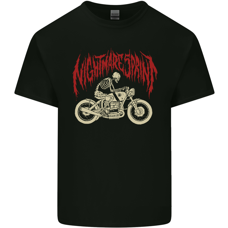 Nightmare Sprint Motorcycle Motorbike Biker Kids T-Shirt Childrens Black