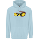 Ninja Eyes Childrens Kids Hoodie Light Blue